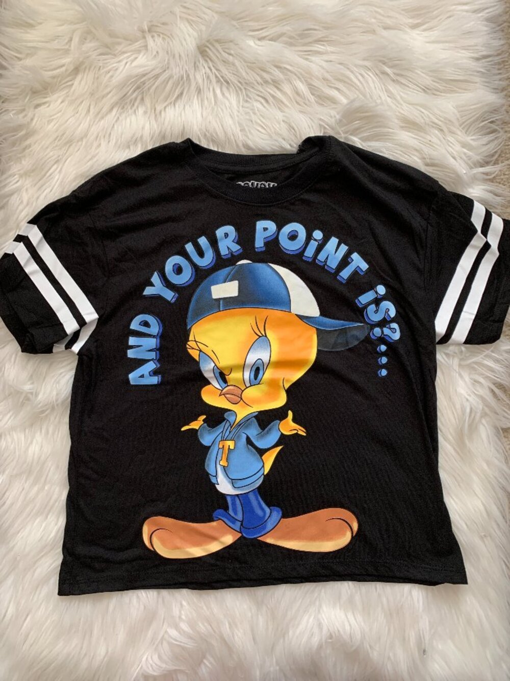 LOONEY TUNES Tweety Sassy Attitude Short Sleeve Tee in Black Sz MEDIUM